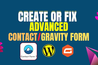 do setup or fix contact form 7, gravity forms for wordpress