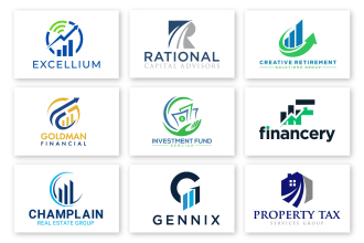 do modern financial, accounting, marketing and consulting logo