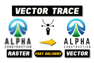 do vector tracing and convert raster to vector in high resolution