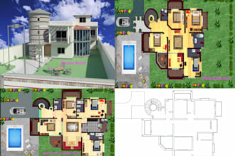 create 3d exterior models from 2d plan