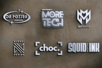 design typography dj band music, custom producer artist logo