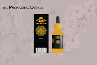 design cbd or hemp product packaging box and label