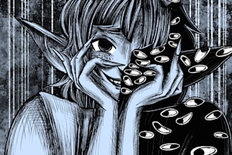 create dark style devil, humanoid, human, or anything you want