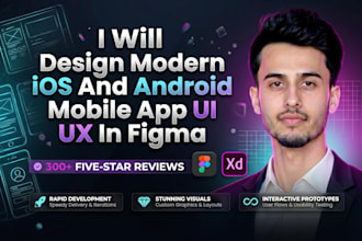 design modern ios and android mobile app UI UX in figma