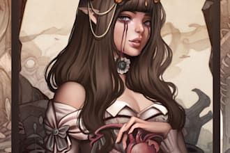 draw illustration for cover novels