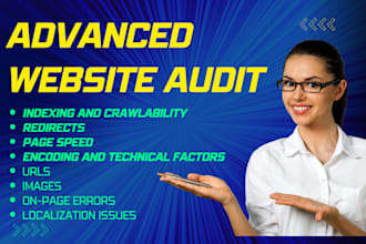 do advance website audit and provide audit report