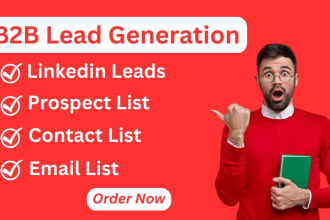 do linkedin b2b lead generation and c level contact list building