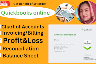 do accounting of banks reconciliation and bookkeeping on quickbooks online