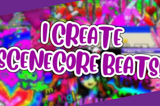 produce a scenecore or rave beat for you