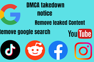send dmca takedown notice to remove facebook mugshots tiktok youtube x,reddit ig