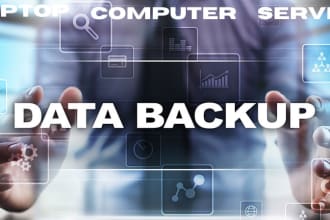 setup a backup plan for your laptop computer and server data