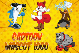design unique cartoon character or mascot logo