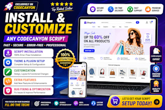 install and customize any codecanyon script, laravel, PHP, wordpress