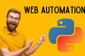 create python automated bots,web automation scripts,web bots,website automation