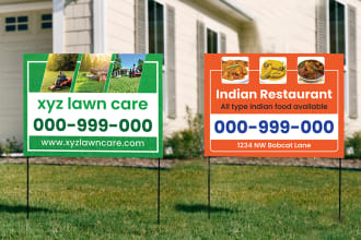 design professional yard sign design for your business
