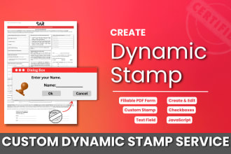 create dynamic stamp and fillable PDF form