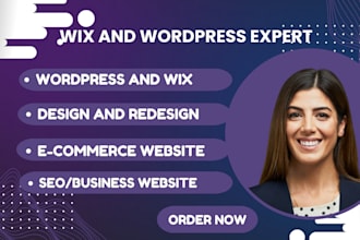 design and redesign wordpress or wix website
