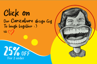 draw funny cartoon caricature portrait or mascot logo from any photo