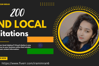 build top 200 india local citations for local SEO