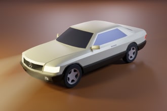 create low poly models of cars