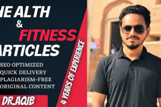 write health, fitness and nutrition articles as a doctor
