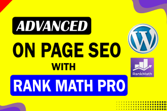 do perfect on page SEO with rank math pro for your wordpress website
