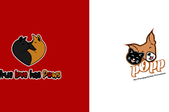 design pet, dog, cat clinic or animal and veterinary  logo
