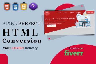 convert psd to html, figma to html, xd to html, sketch to html responsive design