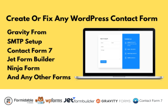 create or fix jet form, gravity form, fluent form, or any wordpress form