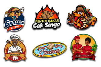 design fast food truck taco and mexican BBQ wrap logo