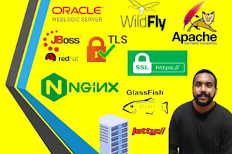 set up jboss, weblogic, SSL, wildfly, tomcat, lamp and glassfish servers