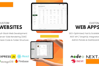 create custom website, web application as next js and mern developer