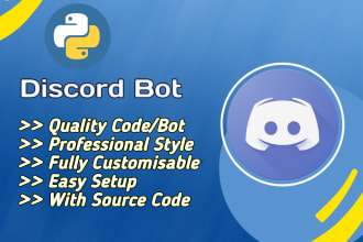 create any professional discord bot or script or web