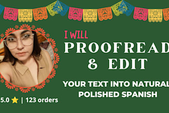 proofread and edit your text in mexican spanish