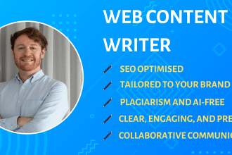 write business, finance, and marketing content for your website