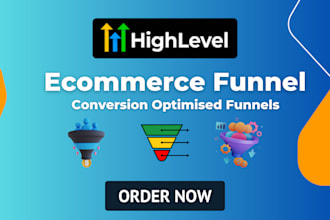 build your ecommerce funnel on gohighlevel and ecommerce store