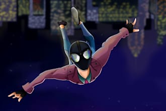 draw you like spiderman from across the spiderverse