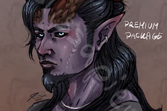 draw your bg3, dnd, pathfinder character headshot