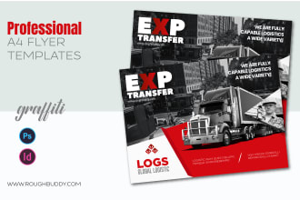 create truck dispatch logistic freight broker flyer for your business