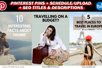 create and schedule custom professional pinterest pins with SEO titles
