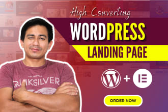 build wordpress landing page elementor or elementor landing page design