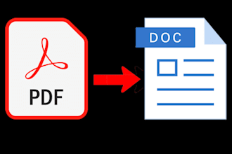 convert PDF to word manually