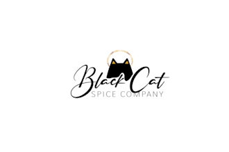 design wonderful extraordinary black cat  logo