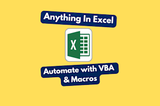 automate excel with vba and macros, excel vba expert