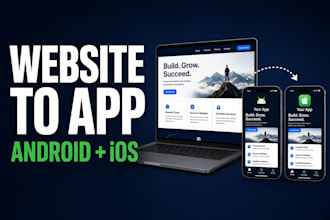 convert your website to app, android app and ios