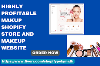 design highly profitable makeup shopify store dropshipping  makeup website