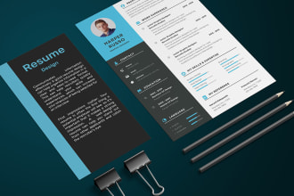 design a professional resume, cv, and cover letter template