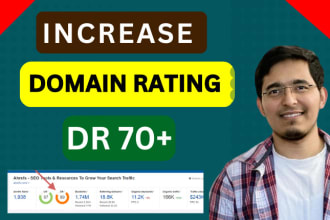 increase ahrefs dr domain rating to 70 plus with guaranteed SEO services