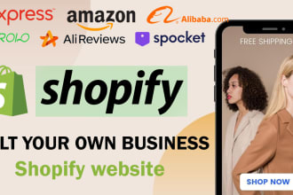 build a passive income dropshipping shopify store or shopify website