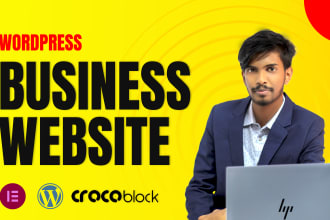 create a stunning wordpress business website by elementor or crocoblock